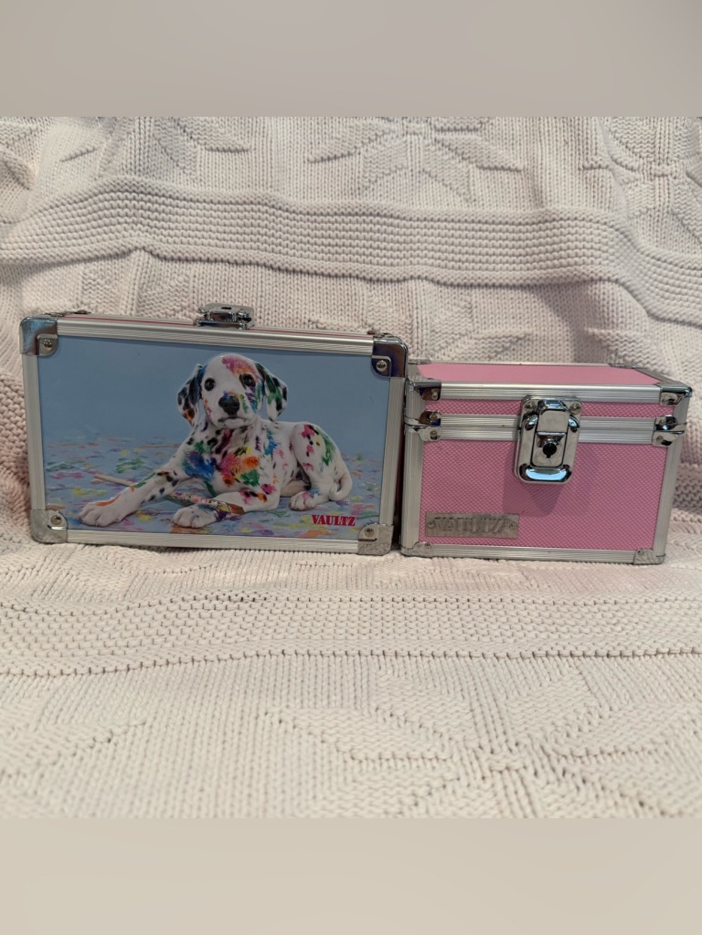 2 Vaultz Pencil/Trinket Storage Boxes, NO Keys